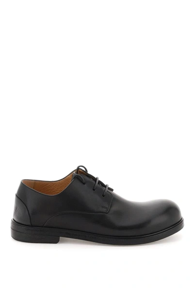 Shop Marsèll Marsell 'zucca Media' Leather Derby Shoes In Black