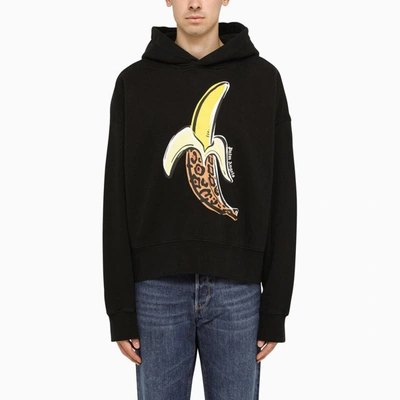 Shop Palm Angels Banana Hoodie In Black