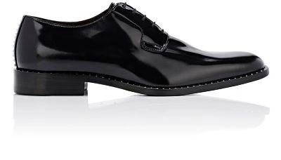 Saint Laurent Dylan 20 Studded Derby In Black Leather In Nero|nero