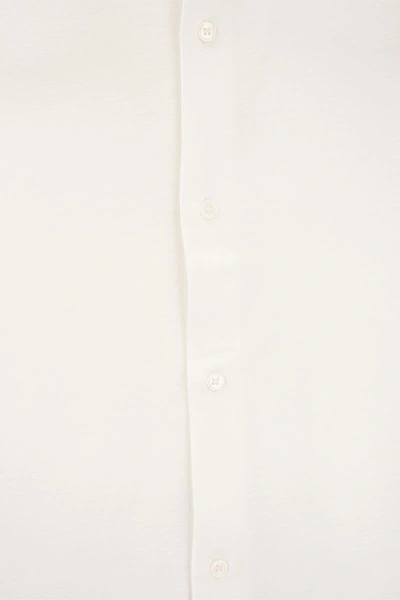 Shop Majestic Filatures Long-sleeved Shirt In Lyocell And Cotton In White