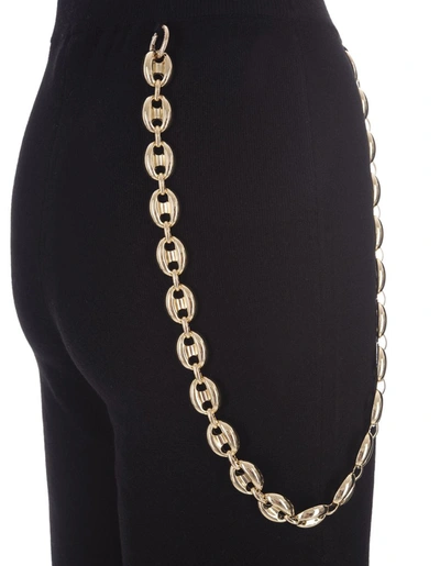 Shop Paco Rabanne Wide Leg Trousers With Belt In Black