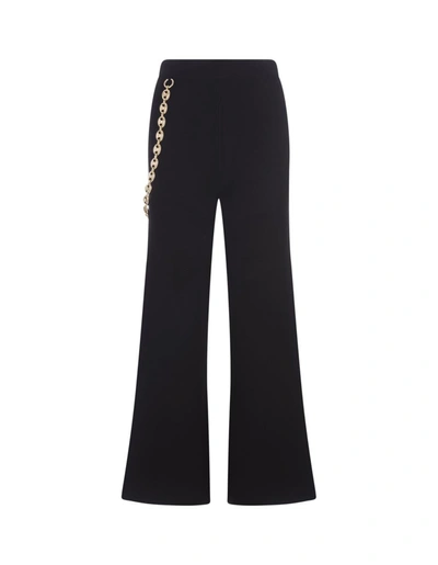 Shop Paco Rabanne Wide Leg Trousers With Belt In Black