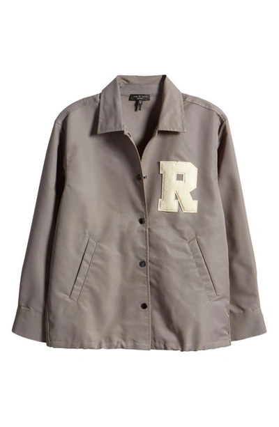 Rag & Bone Rand Logo-patch Shirt Jacket In Darkgrey