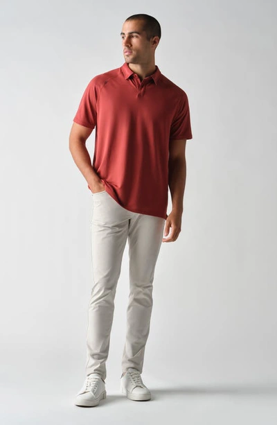 Shop Rhone Delta Piqué Performance Polo In Rosewood