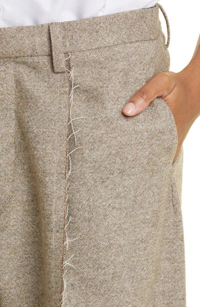 Shop R13 Exposed Seam Merino Wool Pants In Oatmeal