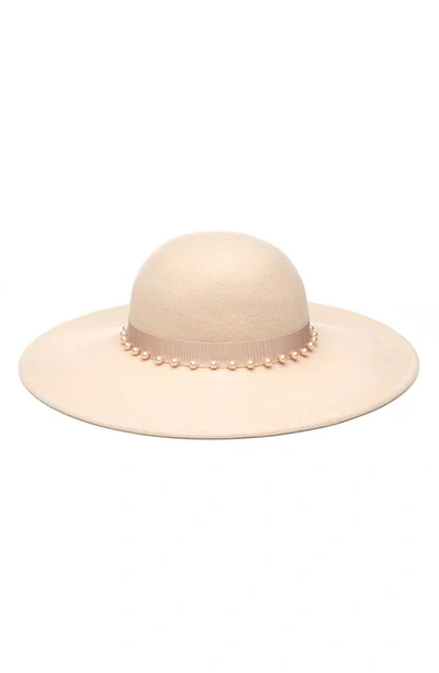 Shop Eugenia Kim Honey Wool Felt Hat In Nude