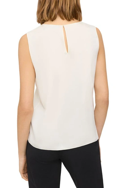 Theory Womens Ivory Sleeveless Regular-fit Silk Top In Ivory