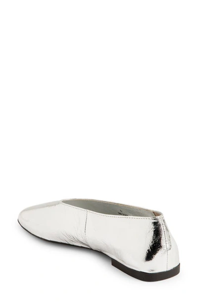 Shop Jeffrey Campbell Romp Flat In Silver