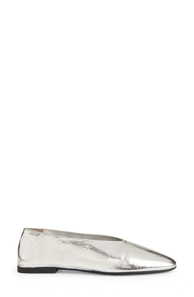 Shop Jeffrey Campbell Romp Flat In Silver