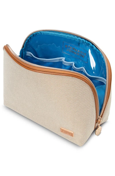 Stephanie Johnson Tropea Ivory Lola Makeup Bag In Ivory