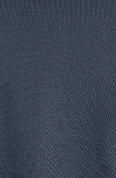 Shop Tom Ford Long Sleeve Silk & Cotton Piqué Pocket Polo In Dark Blue