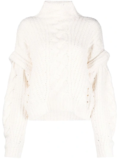 Shop Iro Paris Iro Espelia High-neck Sweater In Beige
