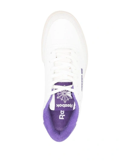 Shop Reebok By Palm Angels Club C Leather Sneakers In Purple