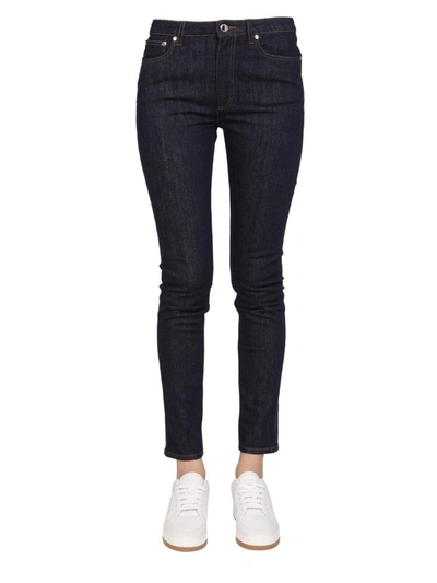 Shop Burberry Mid-rise Slim Fit Jeans In Black