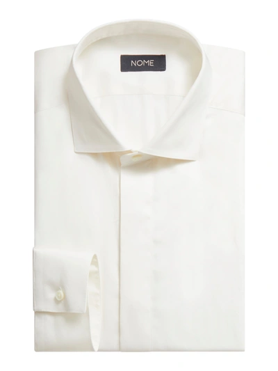 Shop Nome X Xacus Cotton Satin Shirt In White