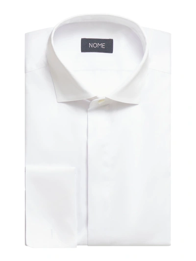 Shop Nome X Xacus Cotton Satin Shirt In White