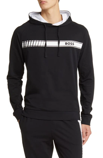 Shop Hugo Boss Authentic Pullover Hoodie In Black