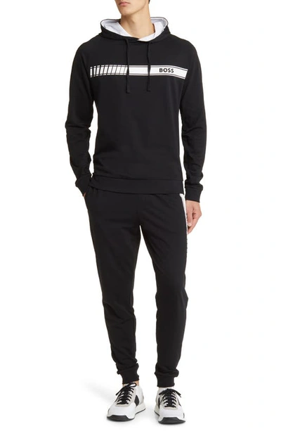 Shop Hugo Boss Authentic Pullover Hoodie In Black