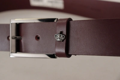 Shop Dolce & Gabbana Elegant Brown Leather Designer Men's Belt