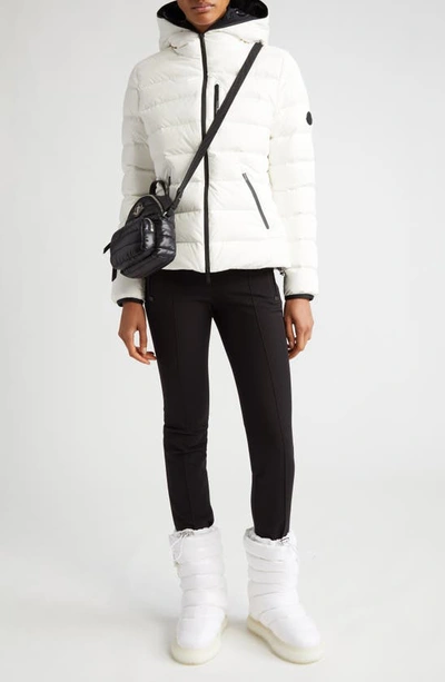 Shop Moncler Herbe Quilted Hooded Down Jacket In White