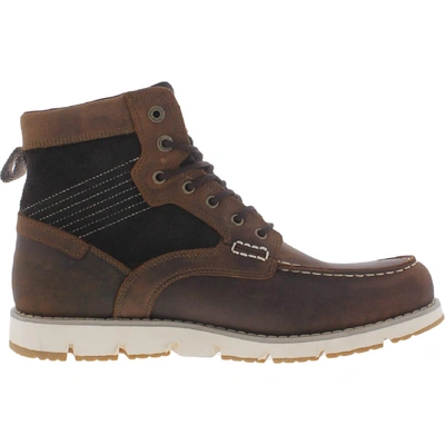 Shop Levi's Dawson 2.0 Mens Leather Round Toe Ankle Boots In Brown