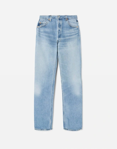 Shop Re/done 70s Straight Leg Jean In Blue