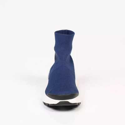 Shop Neil Barrett Electric Bolt Sock Sneakers In Men's Blue