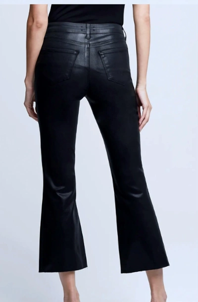 Shop L Agence Kendra Crop Flare Jean In Noir In Black