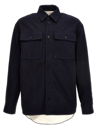 Shop Jil Sander Cotton Shirt Shirt, Blouse Blue