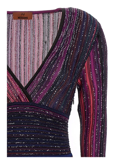 Shop Missoni Sequin Long Dress Dresses Multicolor
