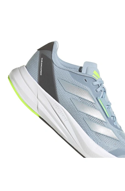Adidas Originals Duramo Speed Running Sneaker In Beige/ Silver/ Lemon