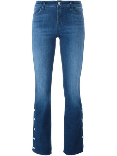 J Brand 'charlene' Mid-rise Bootcut Jeans In Blue