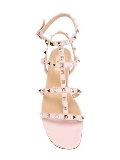 Shop Valentino Garavani 'rockstud' Sandals In Pink