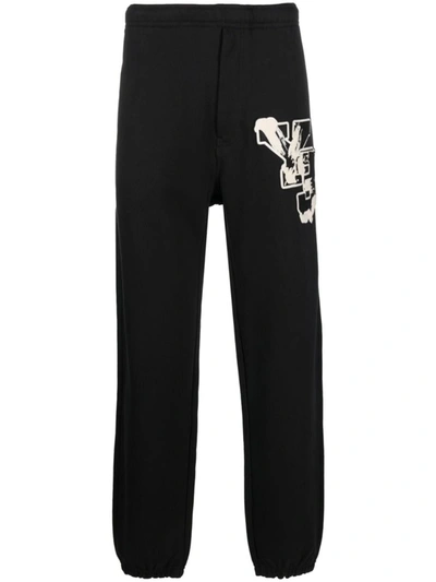 Shop Y-3 Graphic French Terry Pants In Black