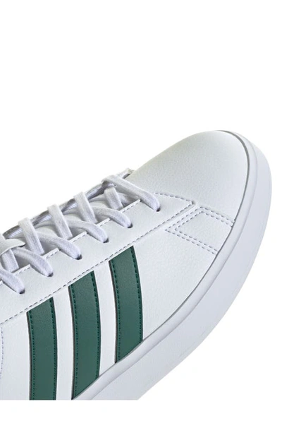 Shop Adidas Originals Grand Court 2.0 Tennis Sneaker In White/ Green/ Navy