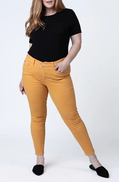 Slink Jeans Medium Rise Jeggings In Clementine