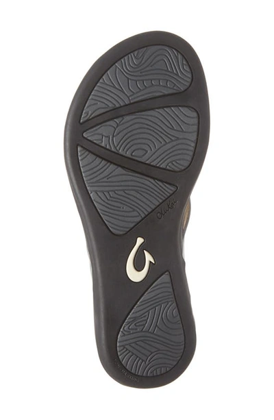 Shop Olukai Ho Opio Leather Flip Flop In Poi Patent Leather