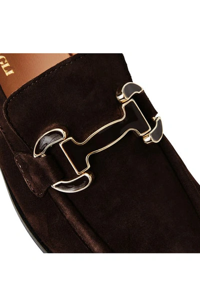 Bruno Magli Bw3natc1 Womens Chain Suede Loafers In Brown Suede