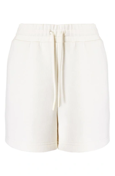 Shop Sweaty Betty The Elevated Cotton Blend Shorts In Lily White