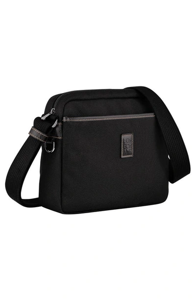 Longchamp Boxford Recycled Canvas & Leather Camera Crossbody Bag In Black