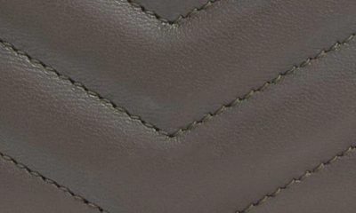 Saint Laurent Cassandra Matelassé Leather Card Case In Light Musk