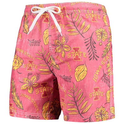 Shop Wes & Willy Cardinal Iowa State Cyclones Vintage Floral Swim Trunks