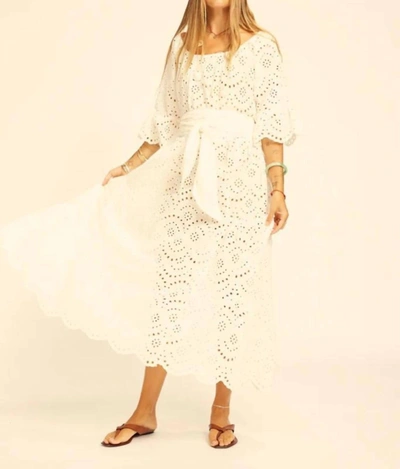 Shop Natalie Martin Marrakech Full Embroidery Mesa Maxi With Sash In Salt Emb In Multi