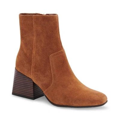 Shop Blondo Salome Ankle Boot In Cognac Suede In Multi