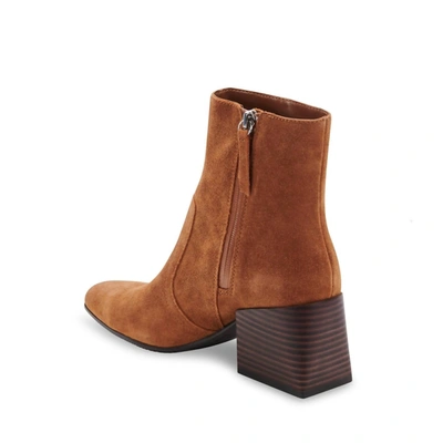 Shop Blondo Salome Ankle Boot In Cognac Suede In Multi