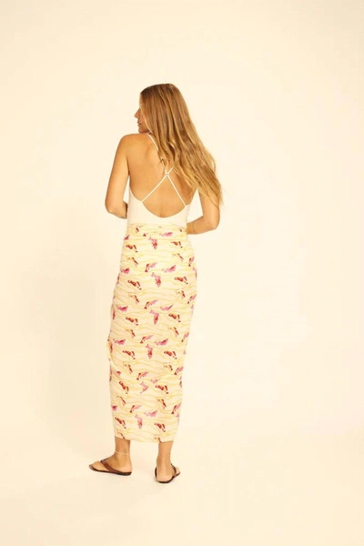 Shop Natalie Martin Rayon Print Sarong In Pisces Print Yellow Sunrise In Multi