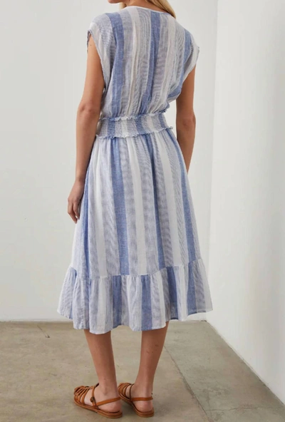 Rails Ashlyn Stripe Smocked Waist Linen Blend Dress In Multi