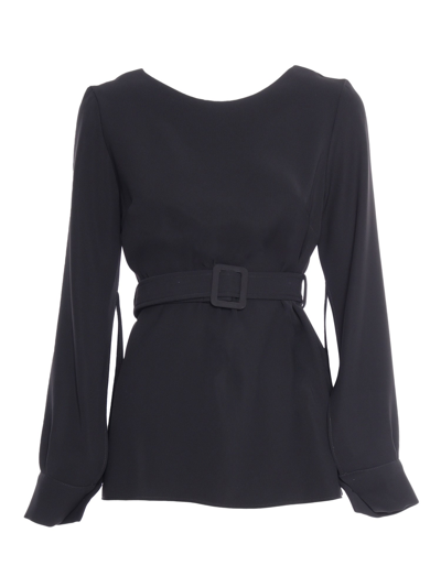 Shop P.a.r.o.s.h Poker Blouse In Black