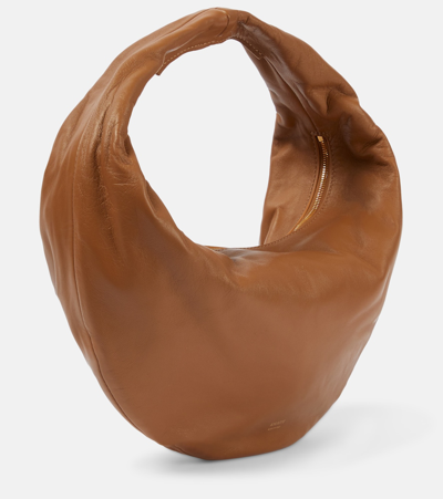 Khaite Olivia Medium Leather Shoulder Bag In Neutrals
