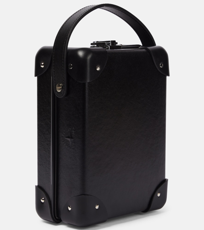 Globe-trotter Centenary Leather-trimmed Watch Case In Black Chrome